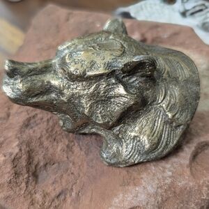 Bronze Grizzly Bear Bolo Tie Head - Sandy Scott Yellowstone Legend